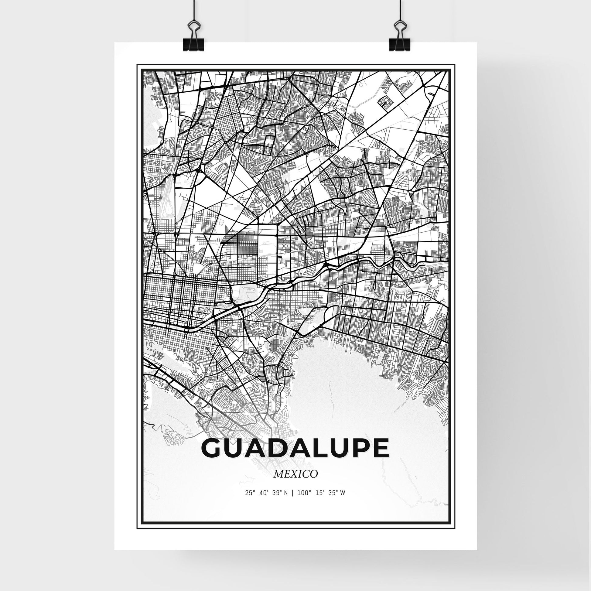 Guadalupe Mexico - Premium City Map Poster