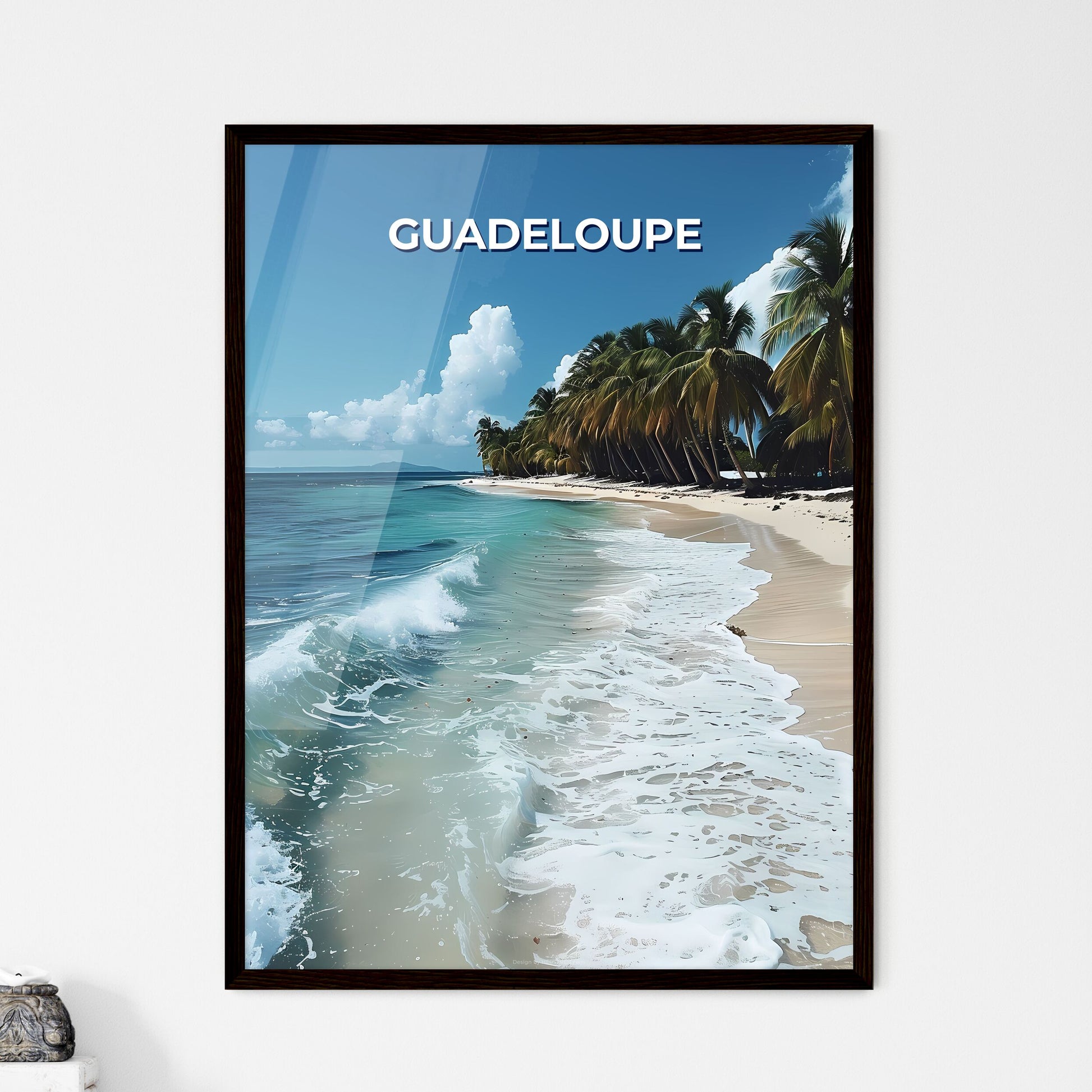 Colorful Guadeloupe Beach Painting - Framed Art Print
