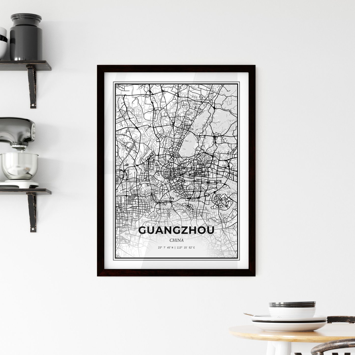 Guangzhou China - Minimal City Map