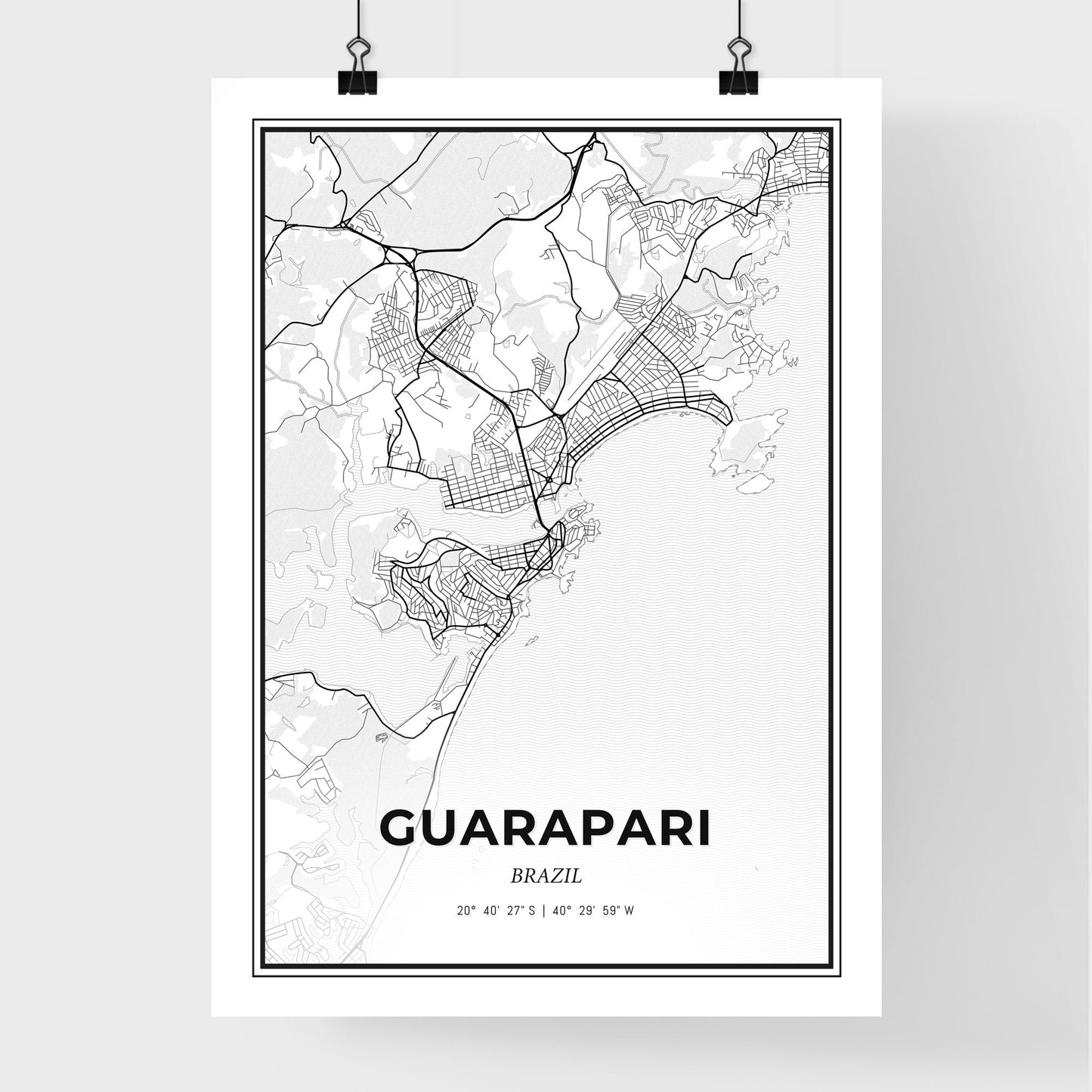 Guarapari Brazil - Premium City Map Poster