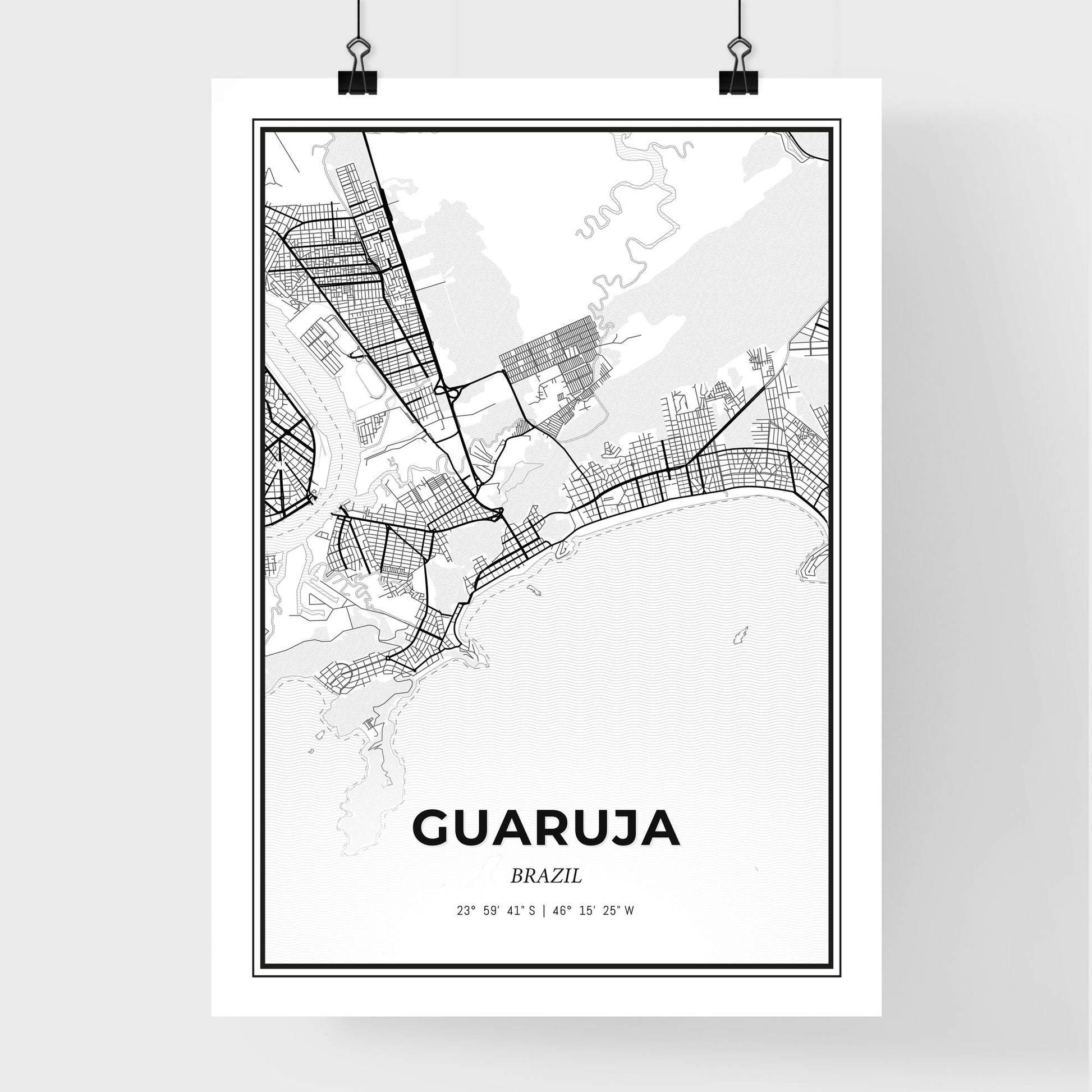 Guaruja Brazil - Premium City Map Poster