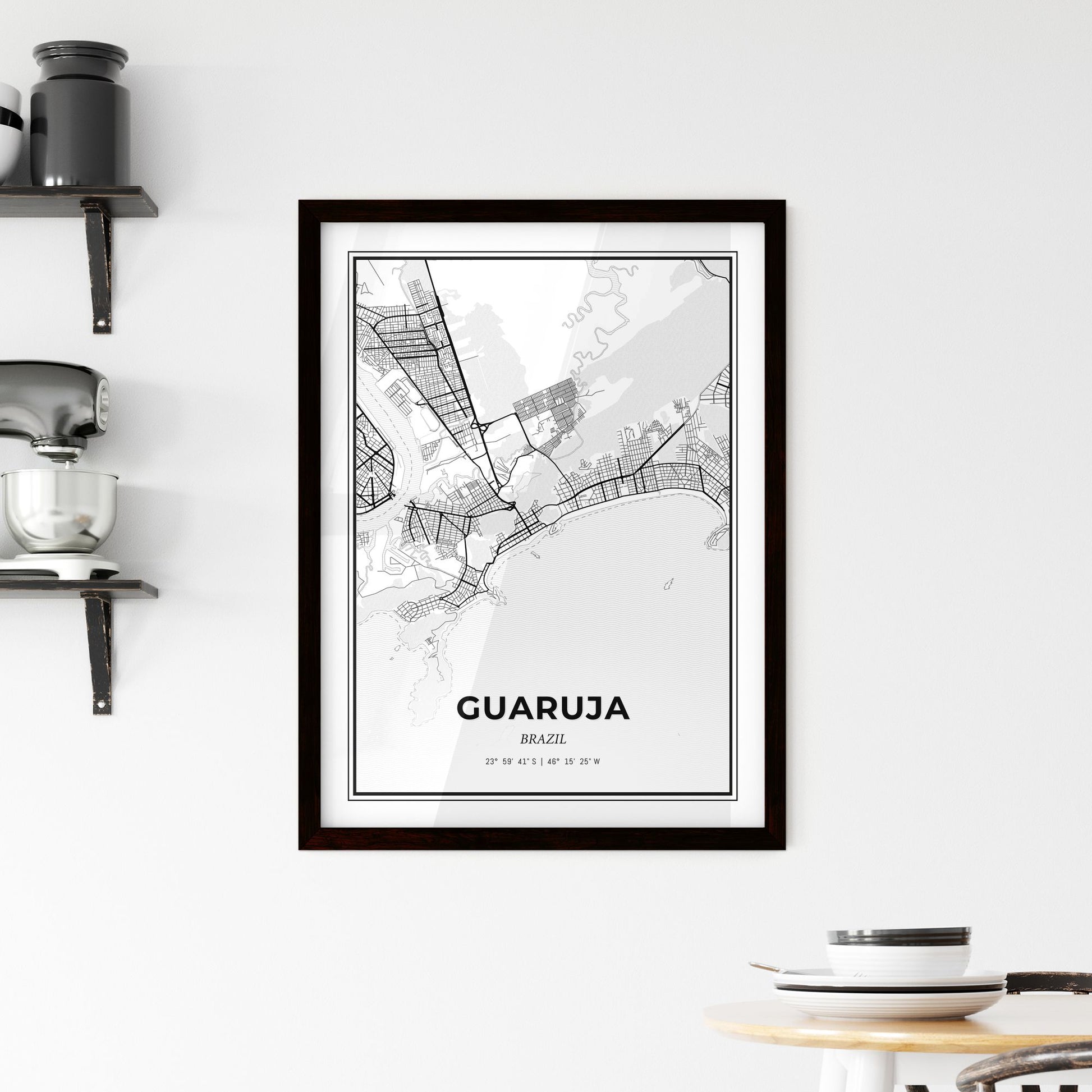 Guaruja Brazil - Minimal City Map