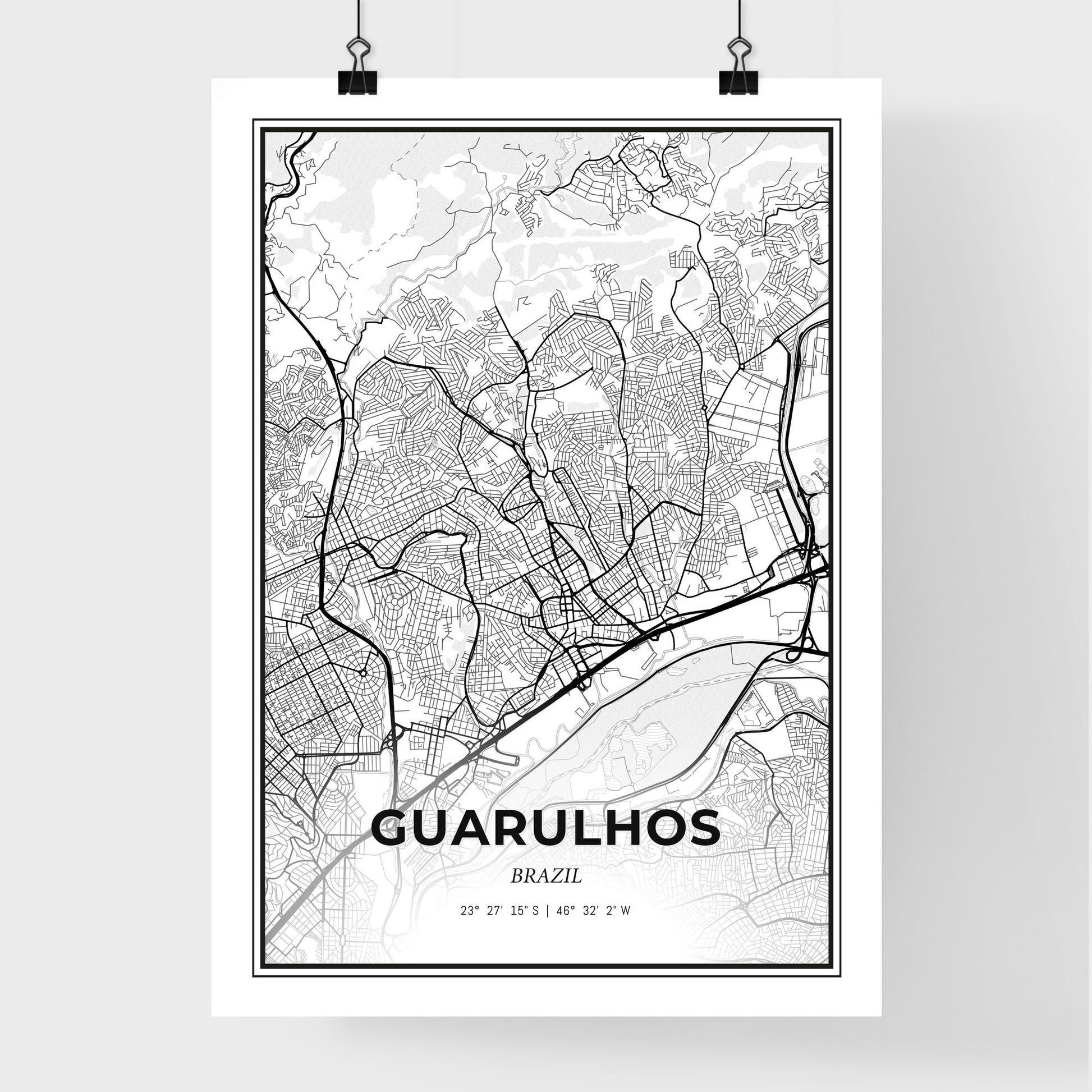 Guarulhos Brazil - Premium City Map Poster