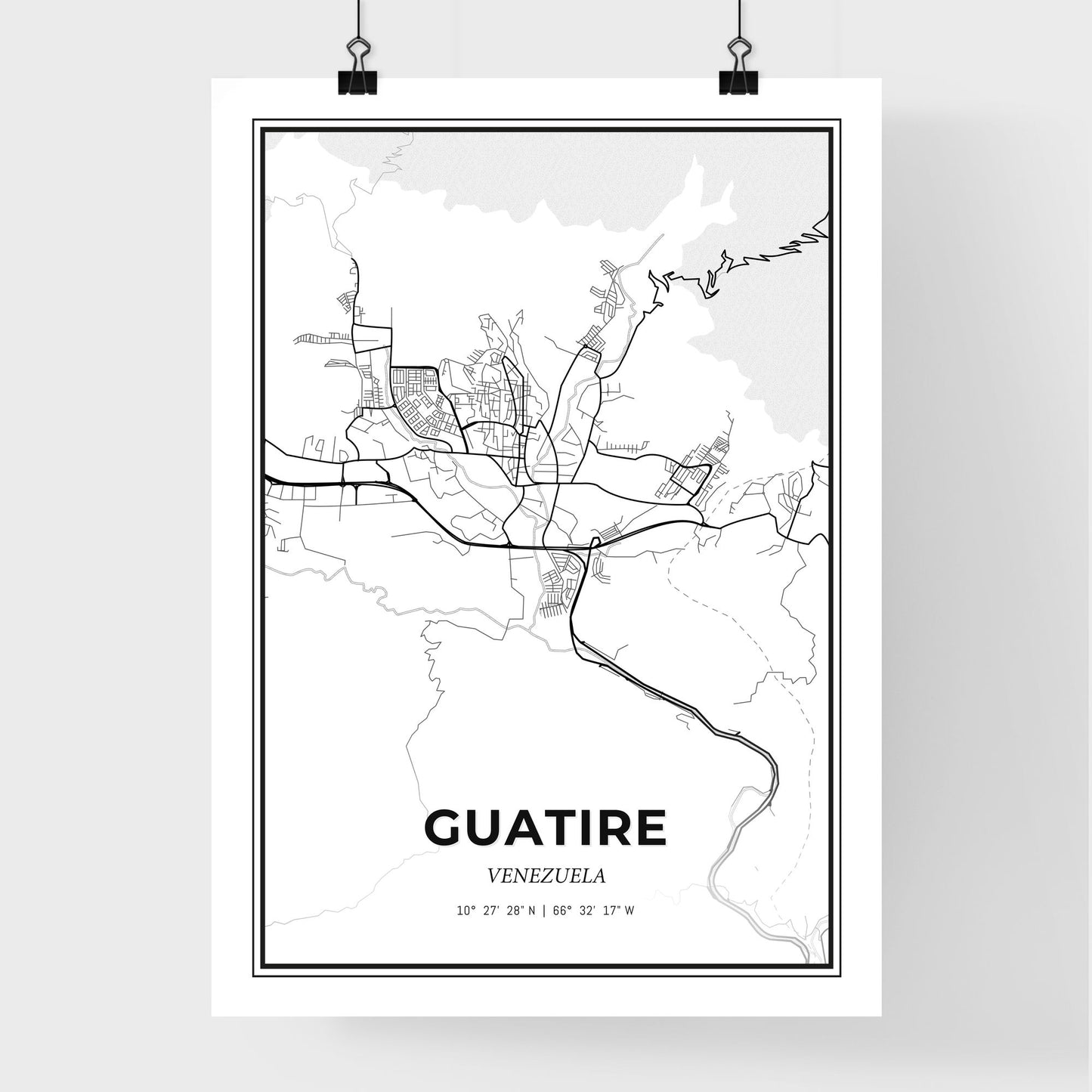 Guatire Venezuela - Premium City Map Poster