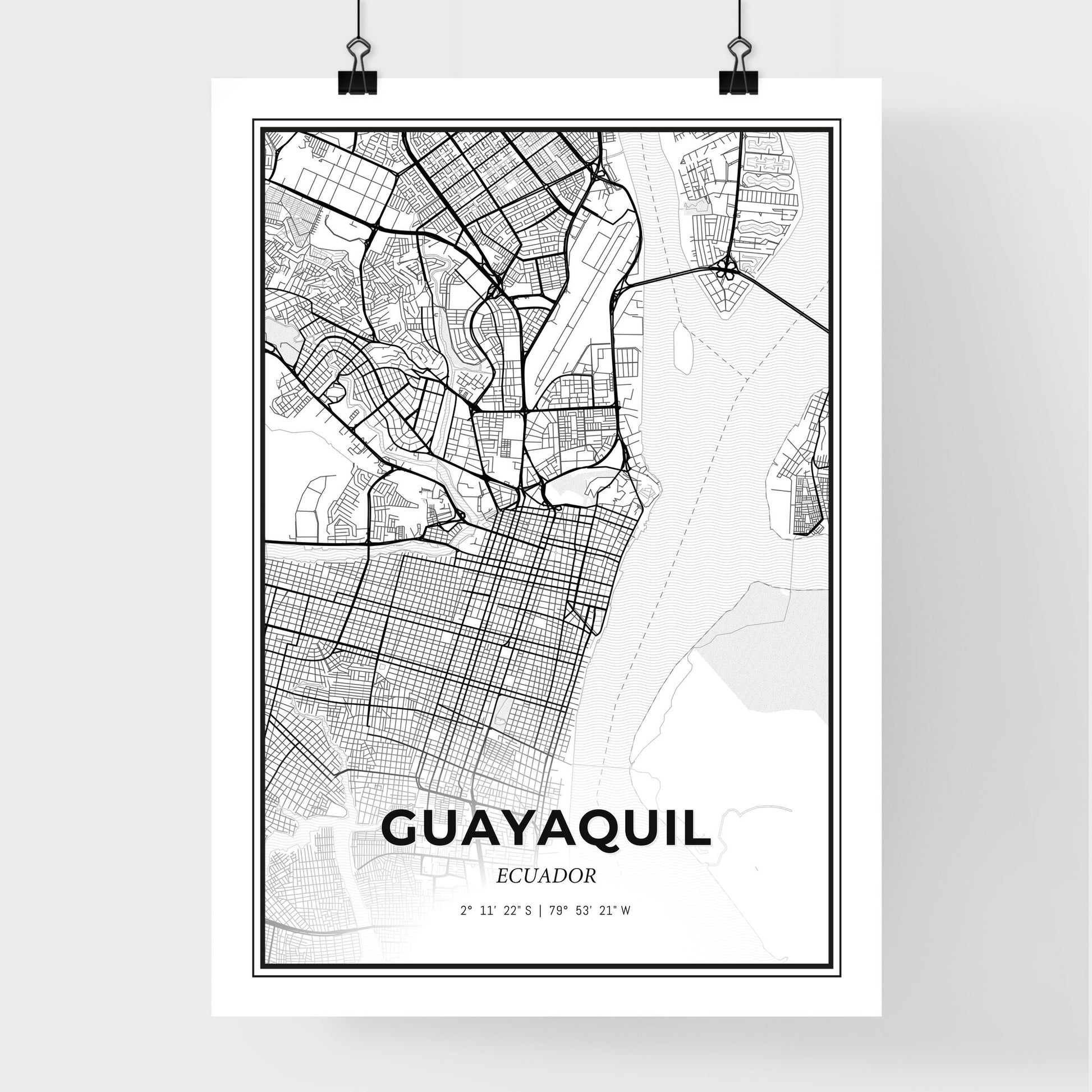 Guayaquil Ecuador - Premium City Map Poster