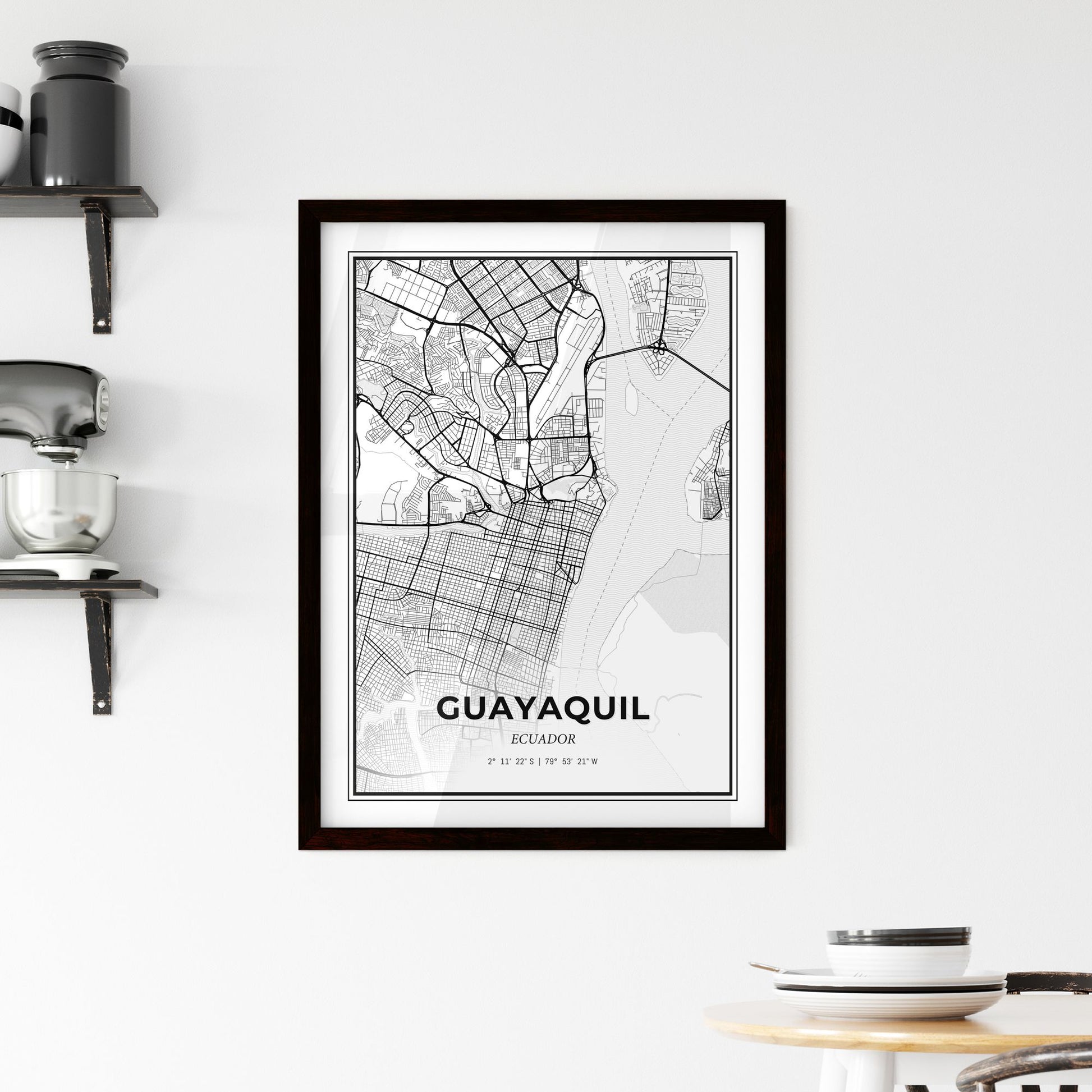 Guayaquil Ecuador - Minimal City Map