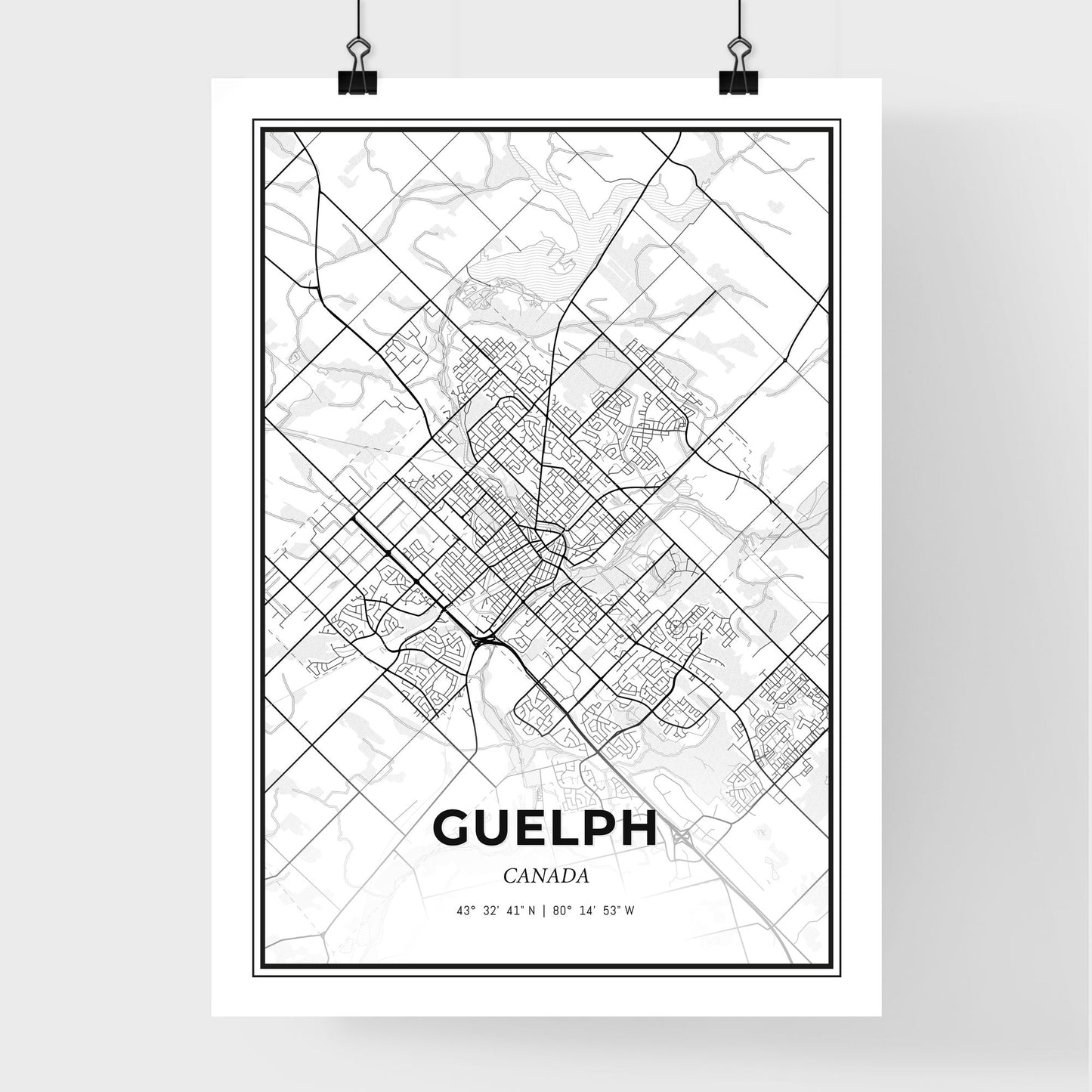 Guelph Canada - Premium City Map Poster