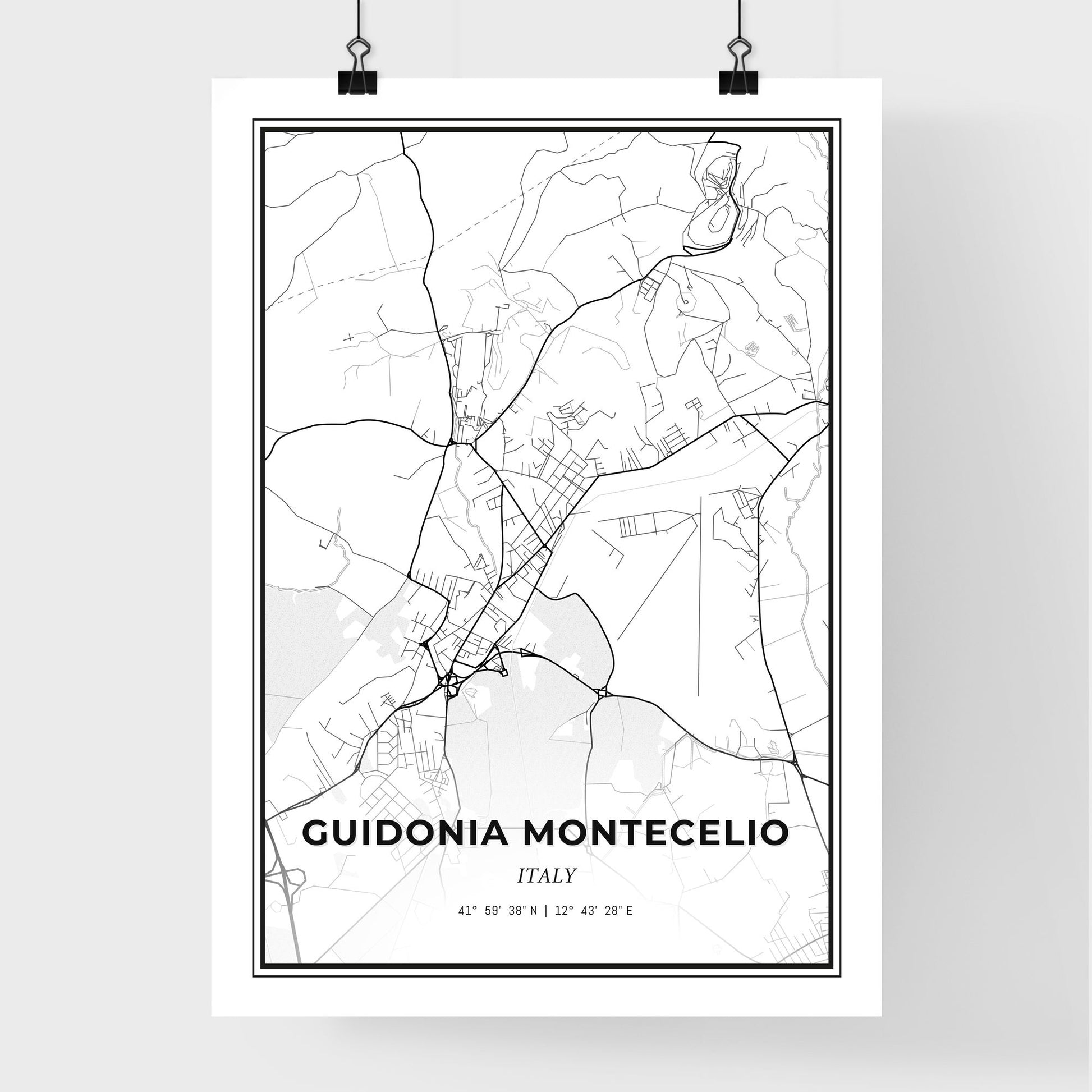 Guidonia Montecelio Italy - Premium City Map Poster