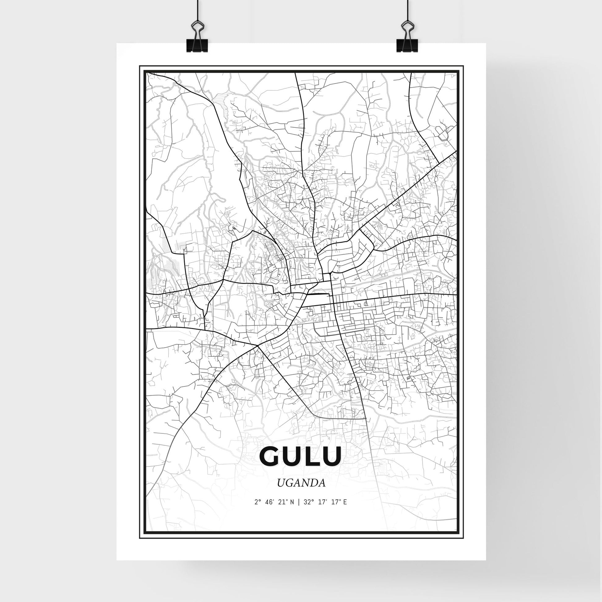 Gulu Uganda - Premium City Map Poster