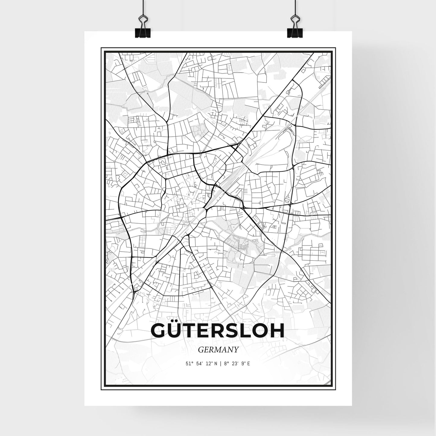 Gutersloh Germany - Premium City Map Poster