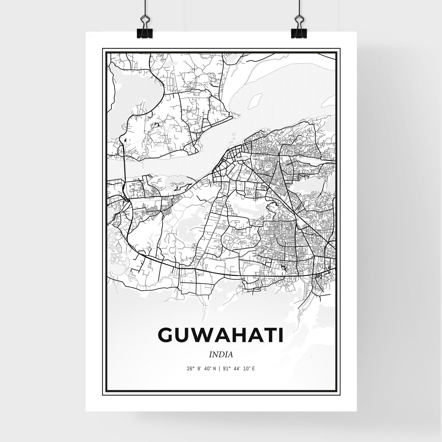 Guwahati India - Premium City Map Poster