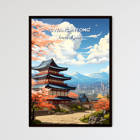 Vibrant Contemporary Painting of Gwangmyeong Cityscape, South Korea Featuring Dynamic Architecture and City Panorama Default Title