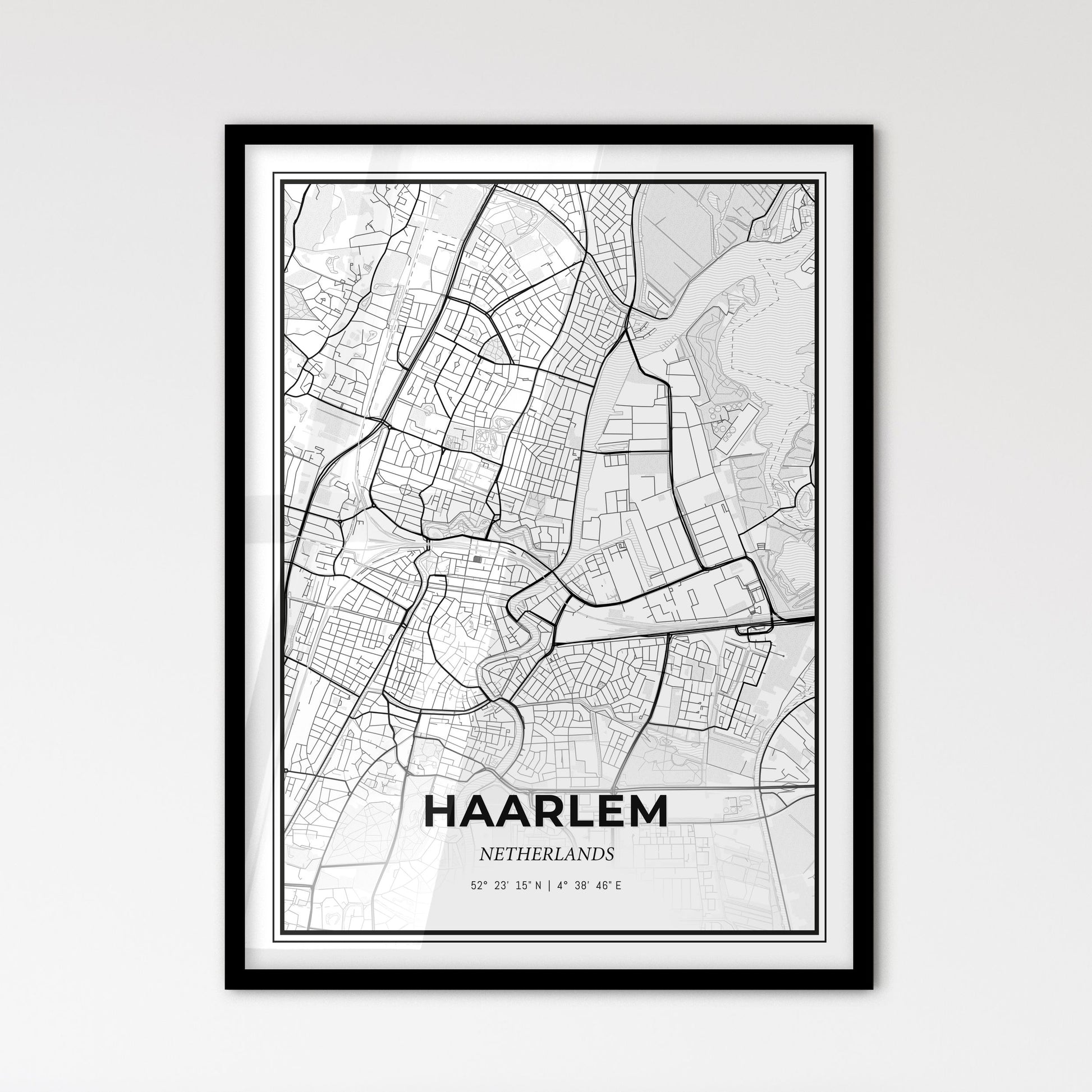  Haarlem Netherlands - Scandinavian Style City Map for Modern Home Decor