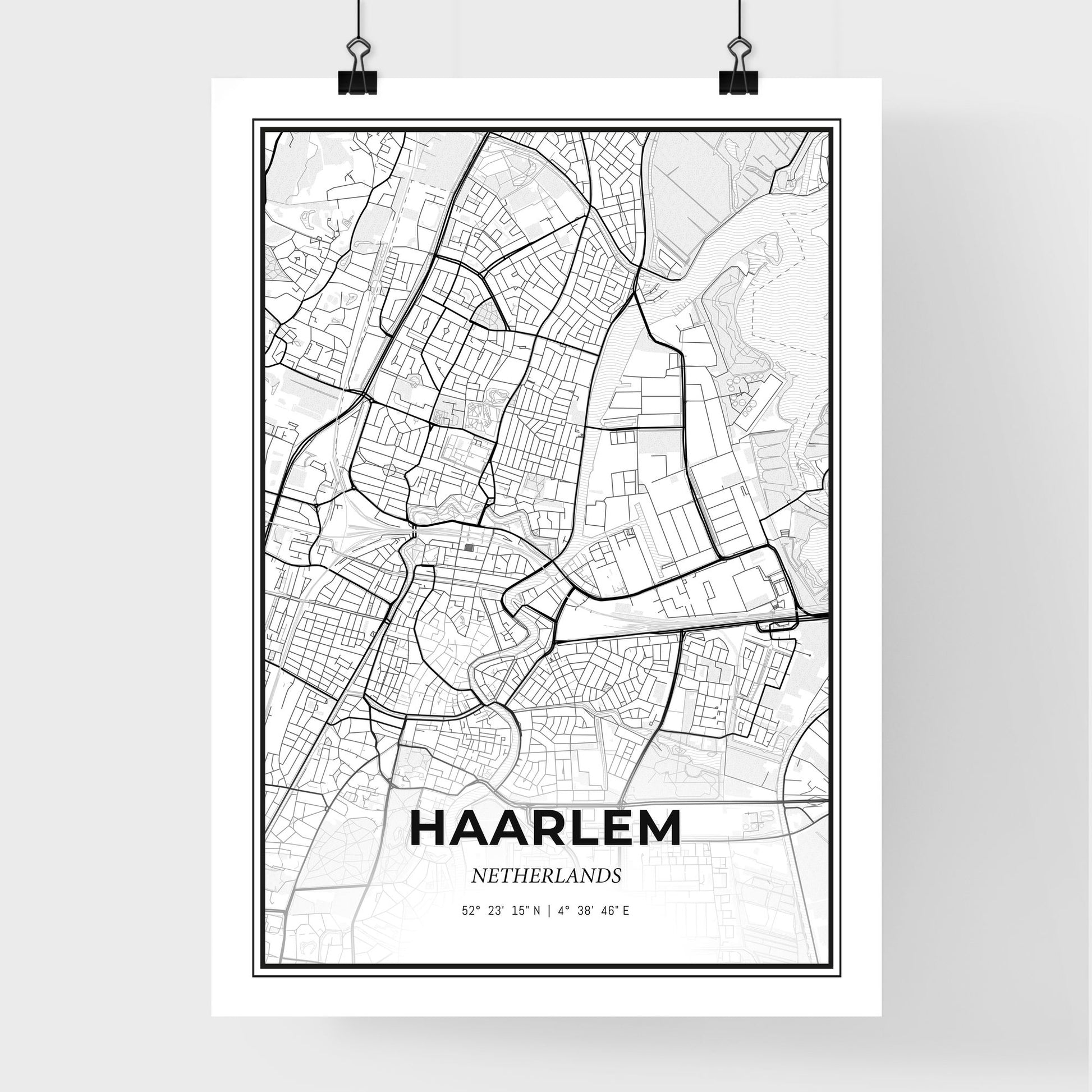  Haarlem Netherlands - Premium City Map Poster