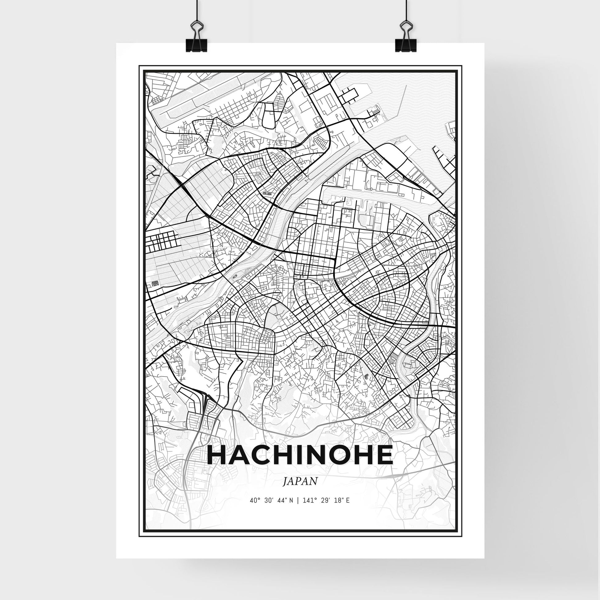 Hachinohe Japan - Premium City Map Poster