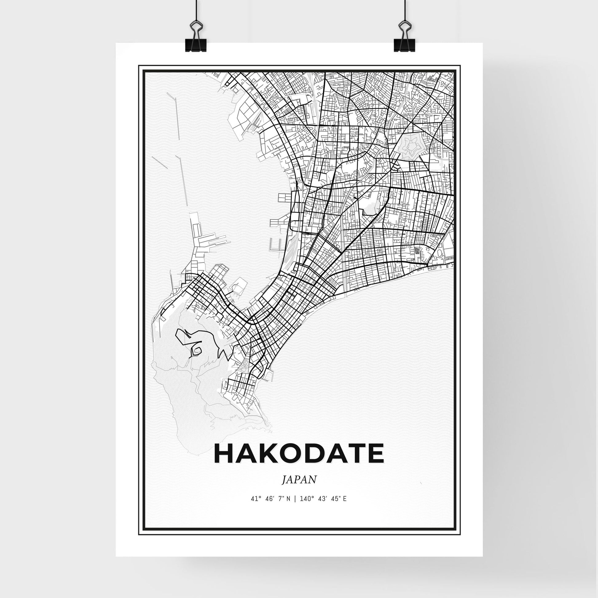 Hakodate Japan - Premium City Map Poster