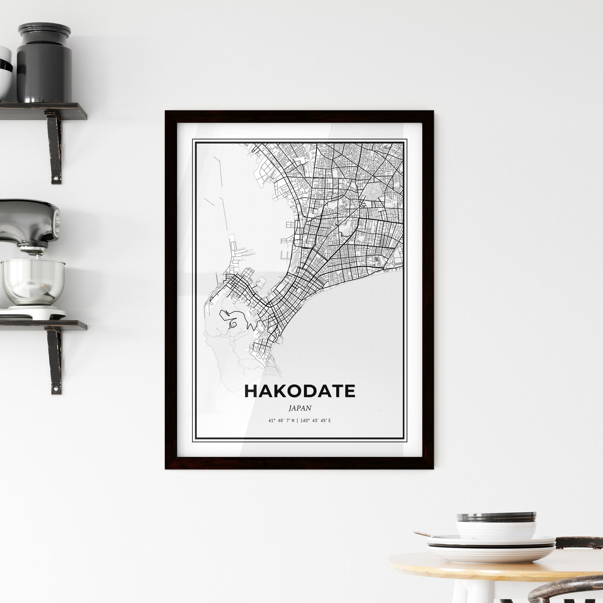 Hakodate Japan - Minimal City Map