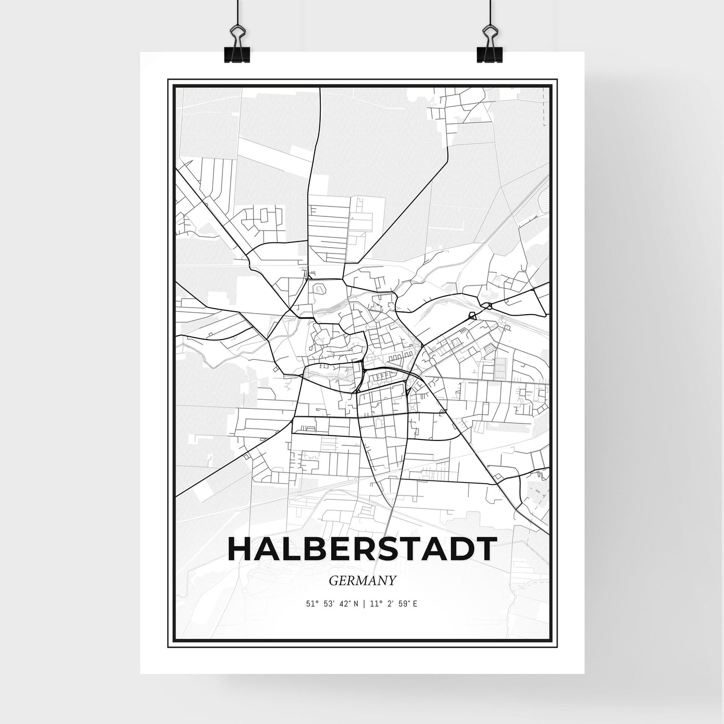 Halberstadt Germany - Premium City Map Poster