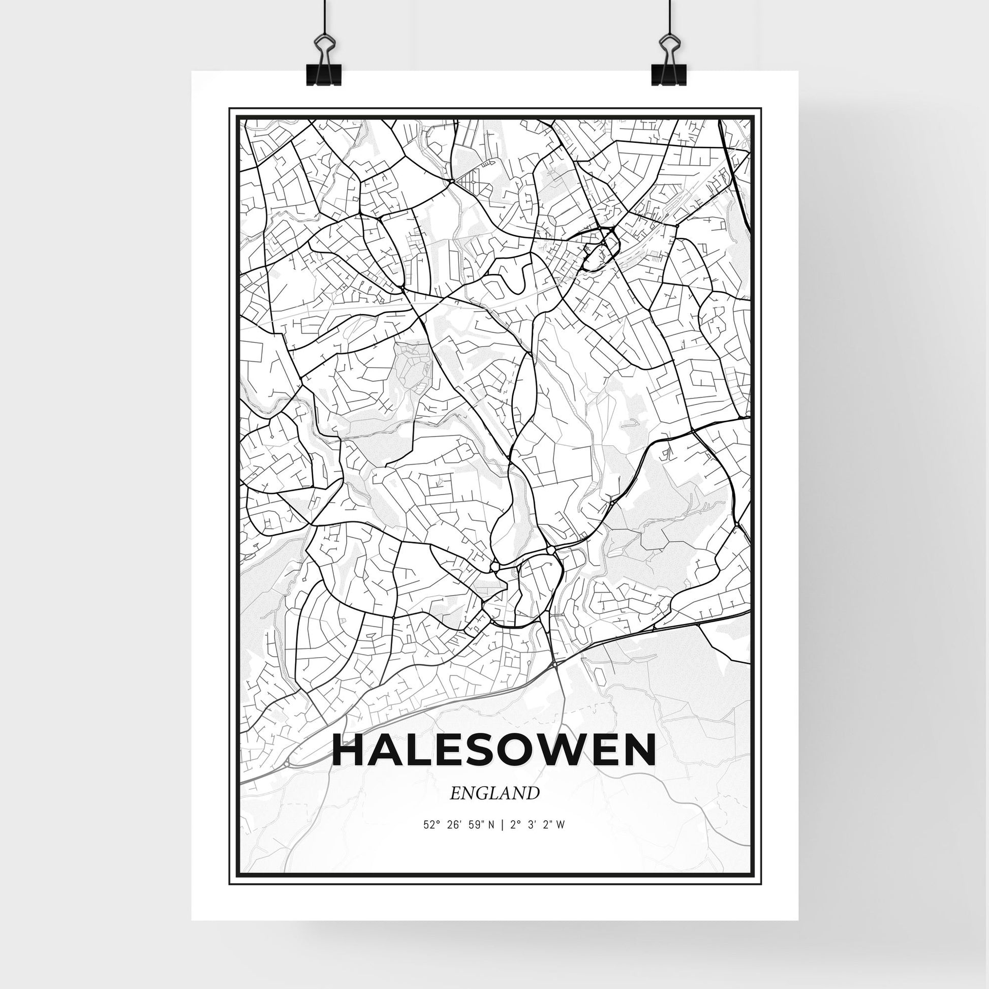 Halesowen England - Premium City Map Poster