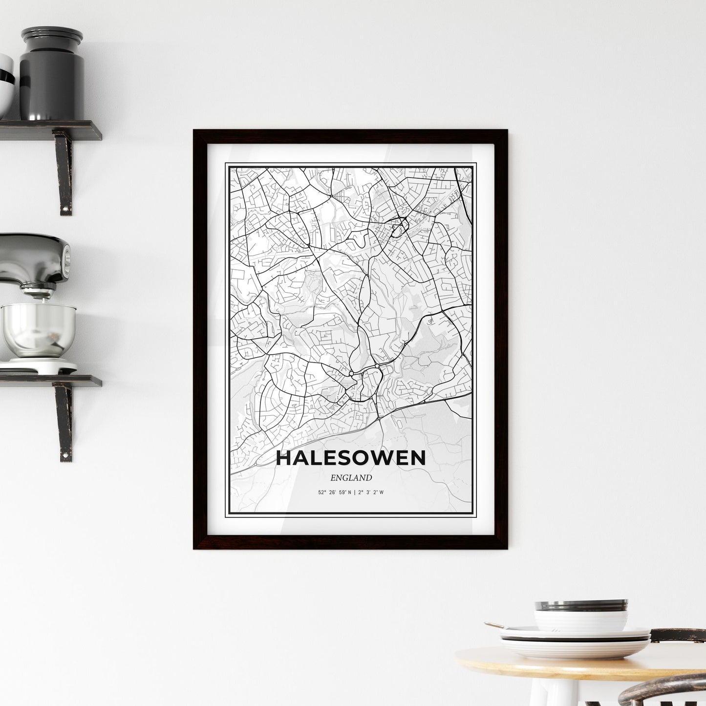 Halesowen England - Minimal City Map