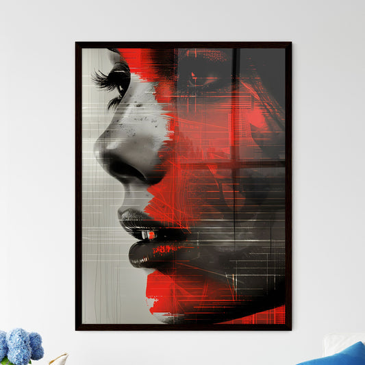 Vibrant Halftone Double Exposure - Framed Art Print
