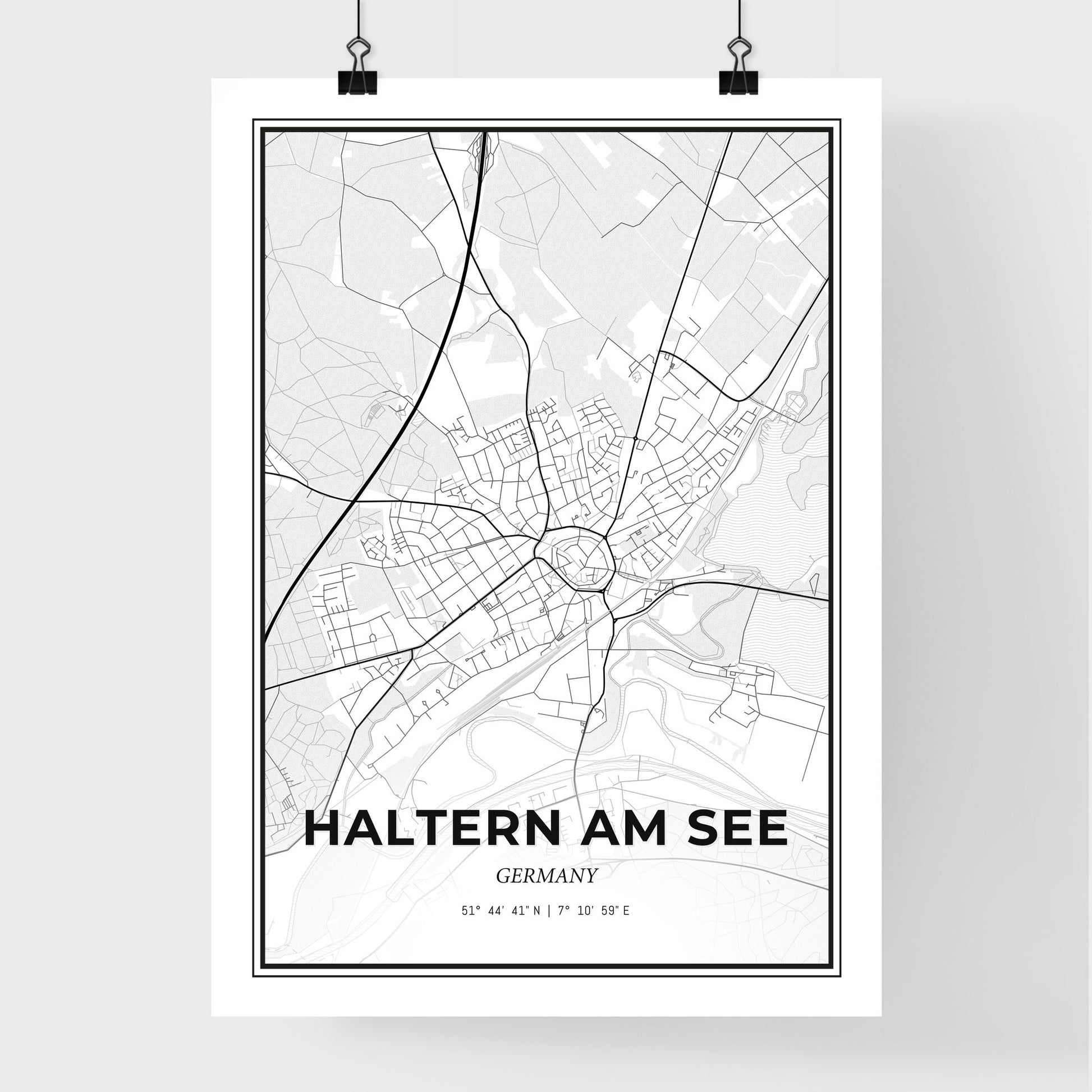 Haltern am See Germany - Premium City Map Poster