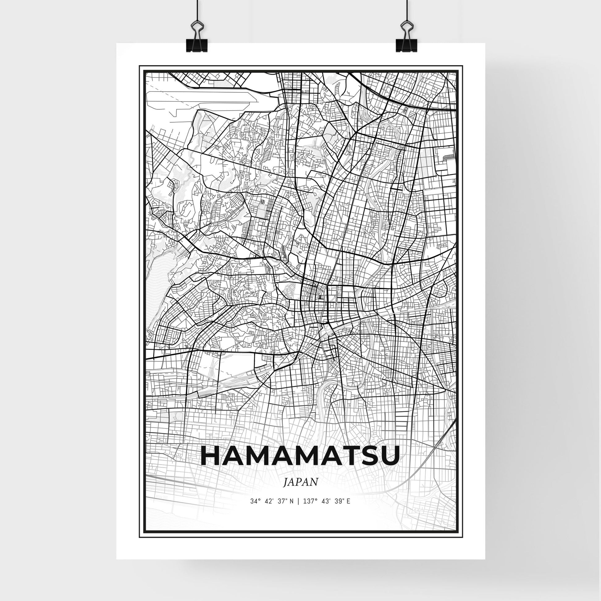 Hamamatsu Japan - Premium City Map Poster