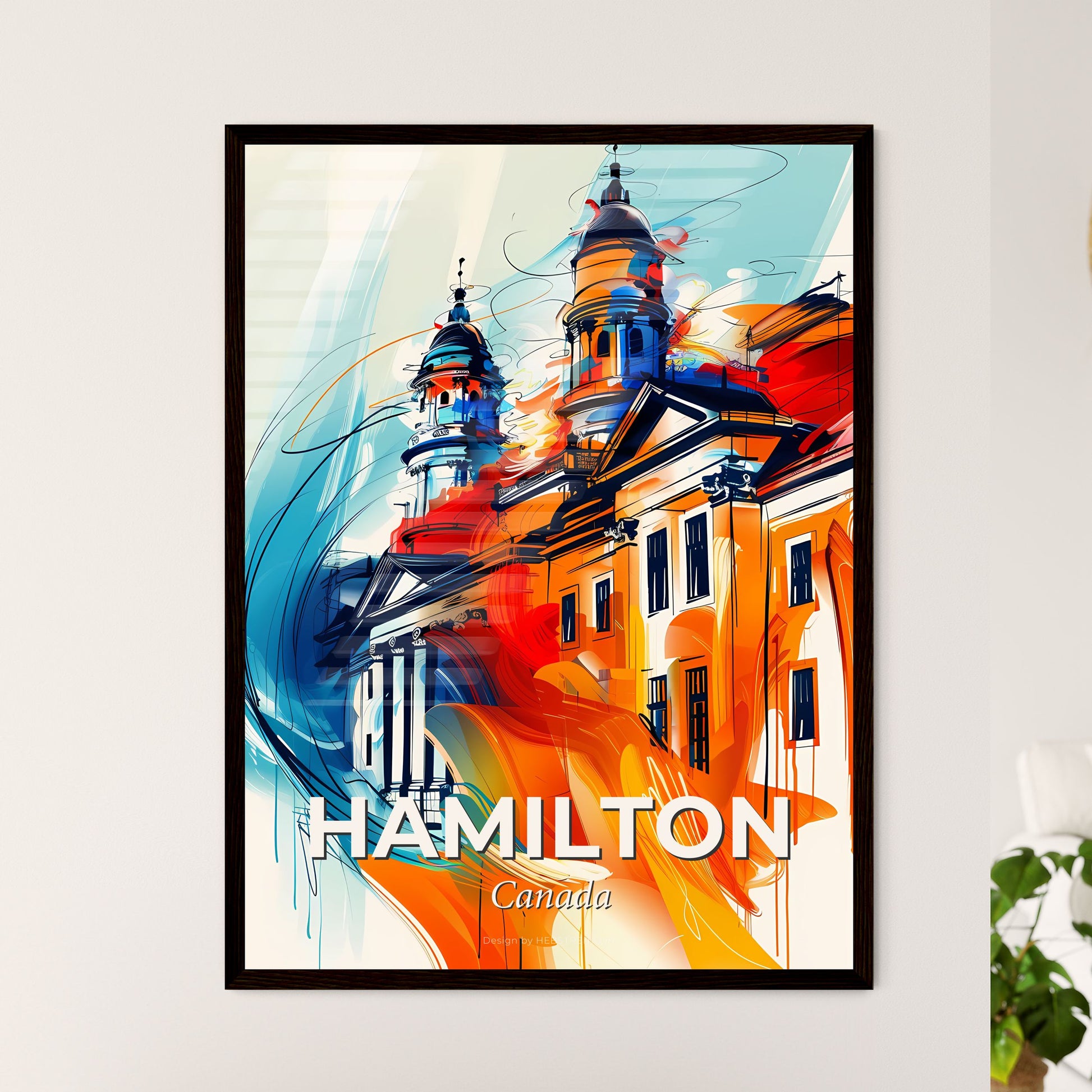 Vibrant Hamilton, Canada - A Painting Of A Building With Colorful Paint