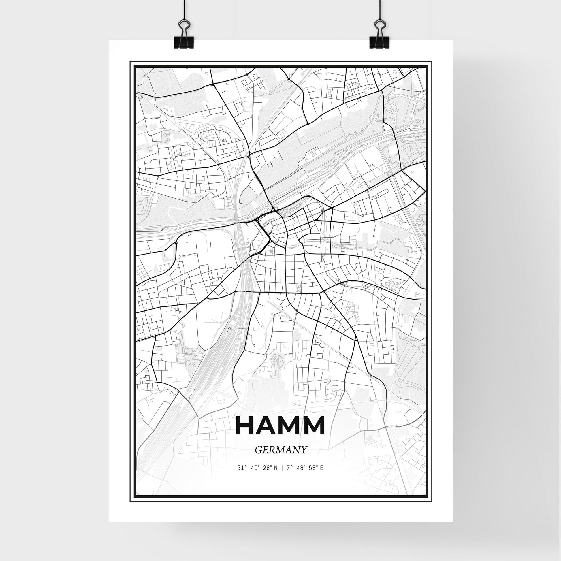 Hamm Germany - Premium City Map Poster