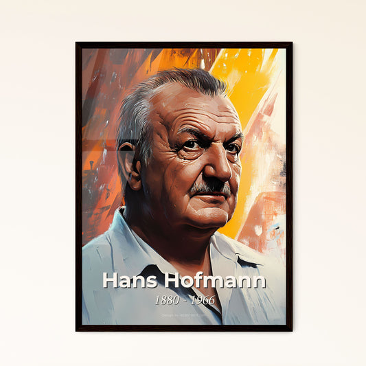 Portrait of Hans Hofmann, 1880 - 1966. Impressionistic painting of a man with a mustache.