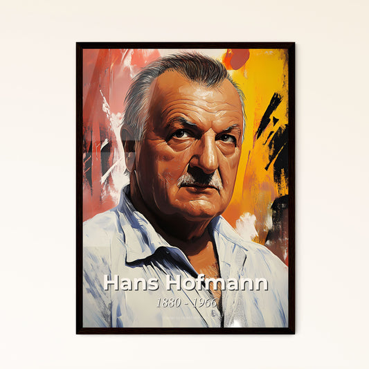 Portrait of Hans Hofmann, 1880 - 1966. Impressionistic painting of a man in a white shirt.