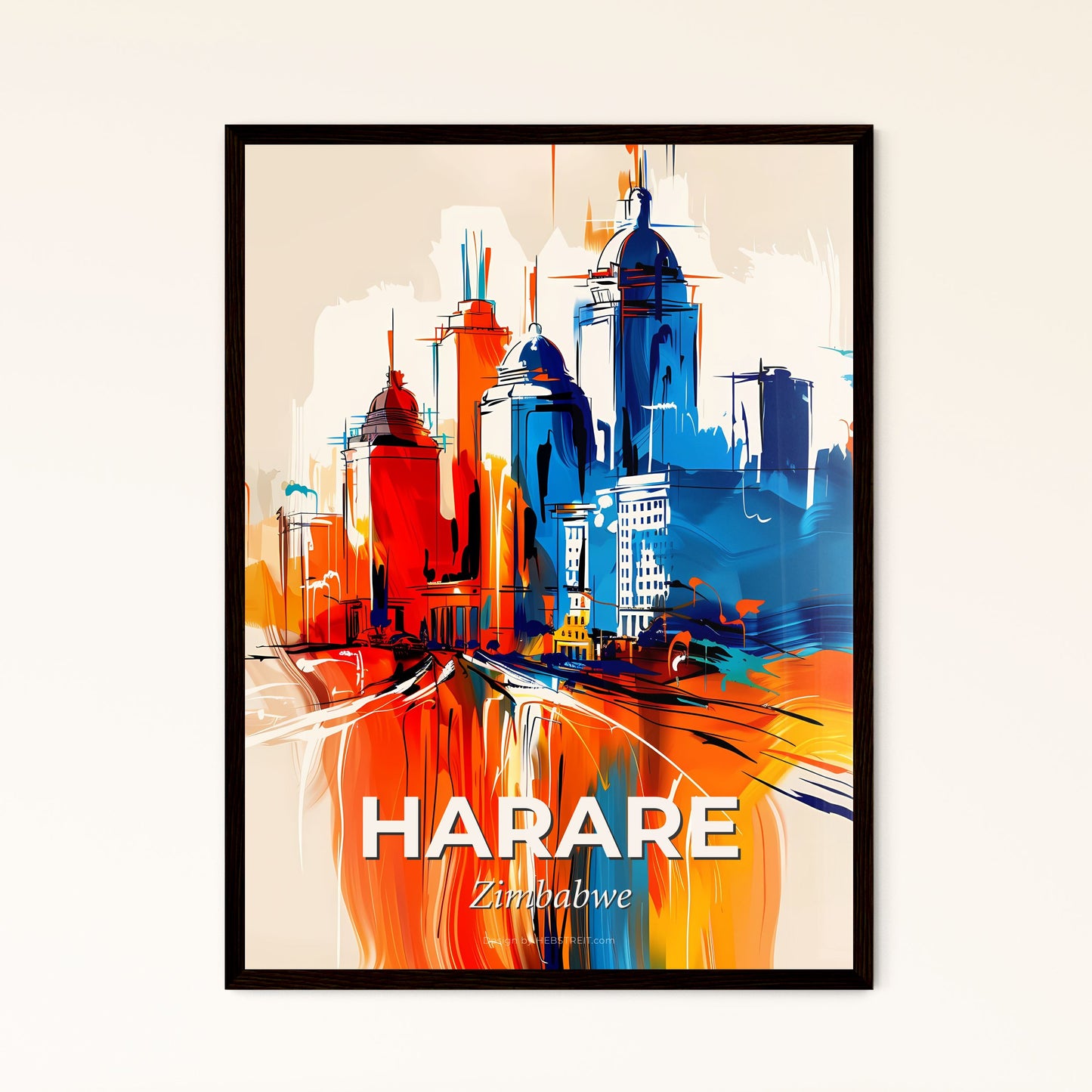 Vibrant Harare, Zimbabwe - A Painting Of A City