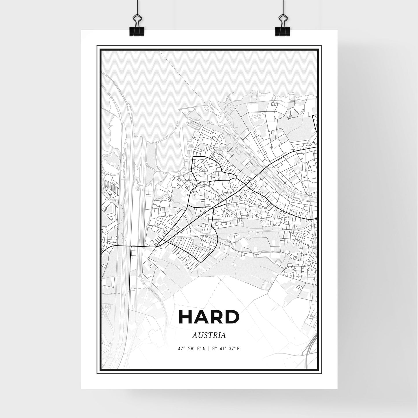 Hard Austria - Premium City Map Poster