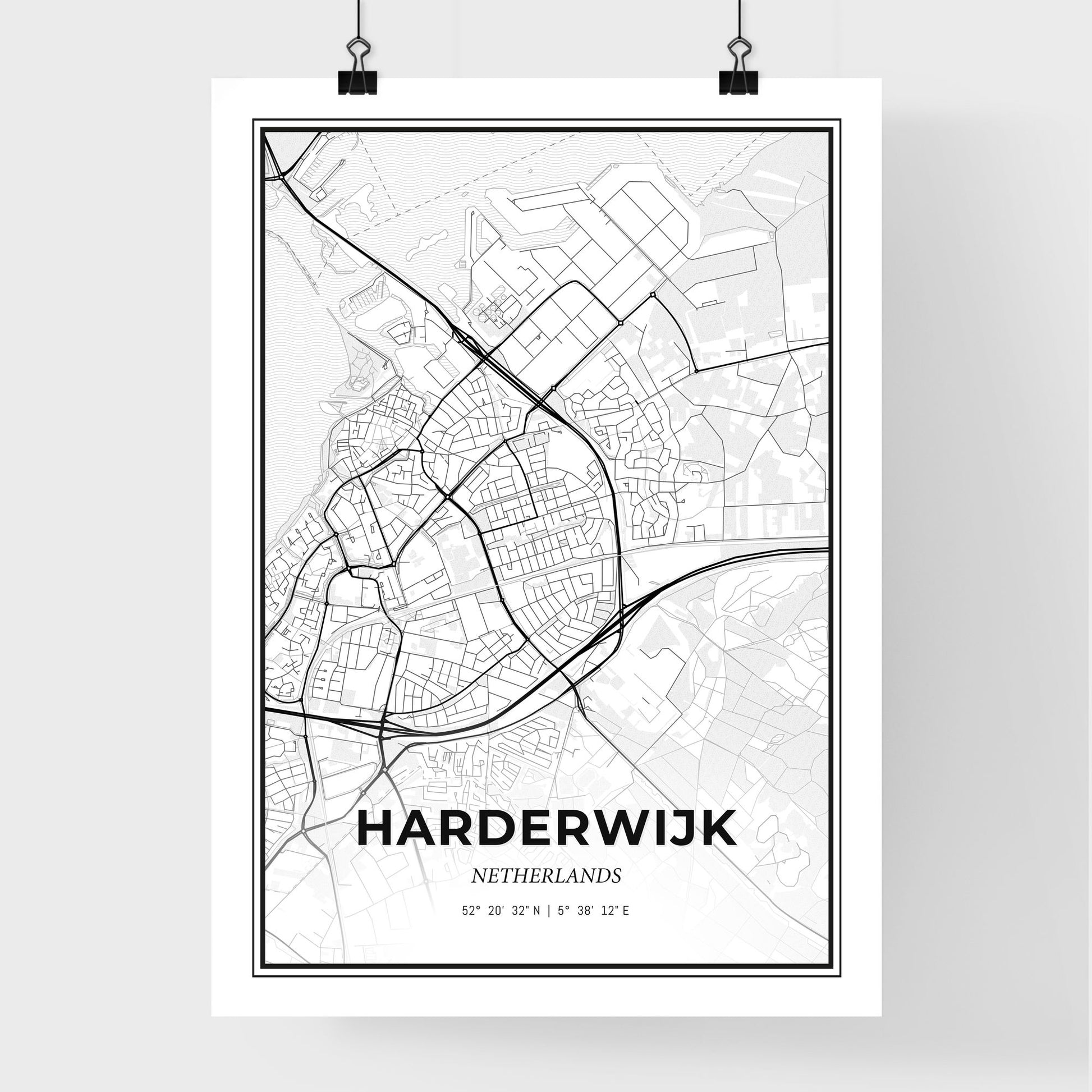  Harderwijk Netherlands - Premium City Map Poster