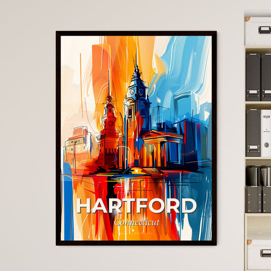 Vibrant Hartford, Connecticut - A Painting Of A City