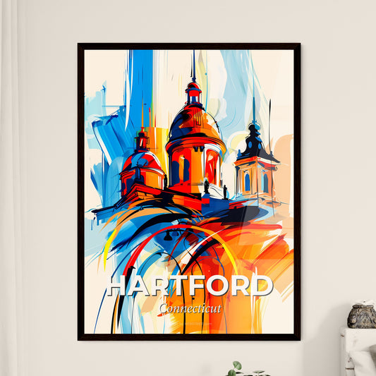 Vibrant Hartford, Connecticut - A Painting Of A Building With Towers