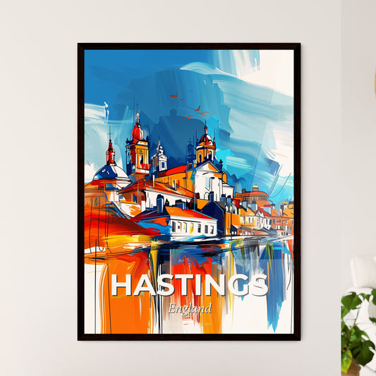 Vibrant Hastings, England - A Painting Of A City