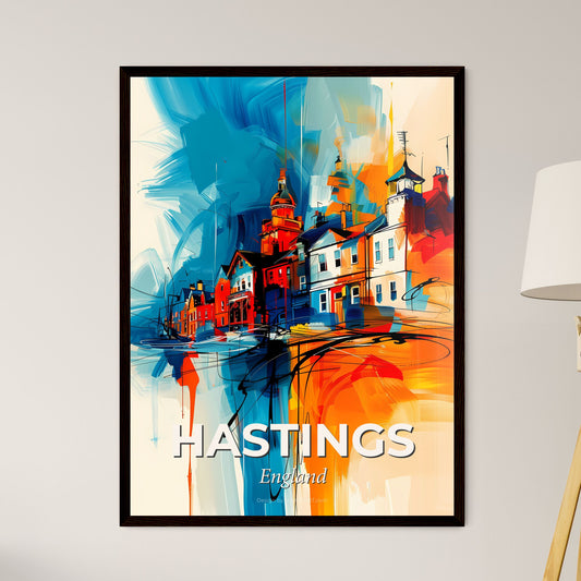 Vibrant Hastings, England - A Painting Of A City