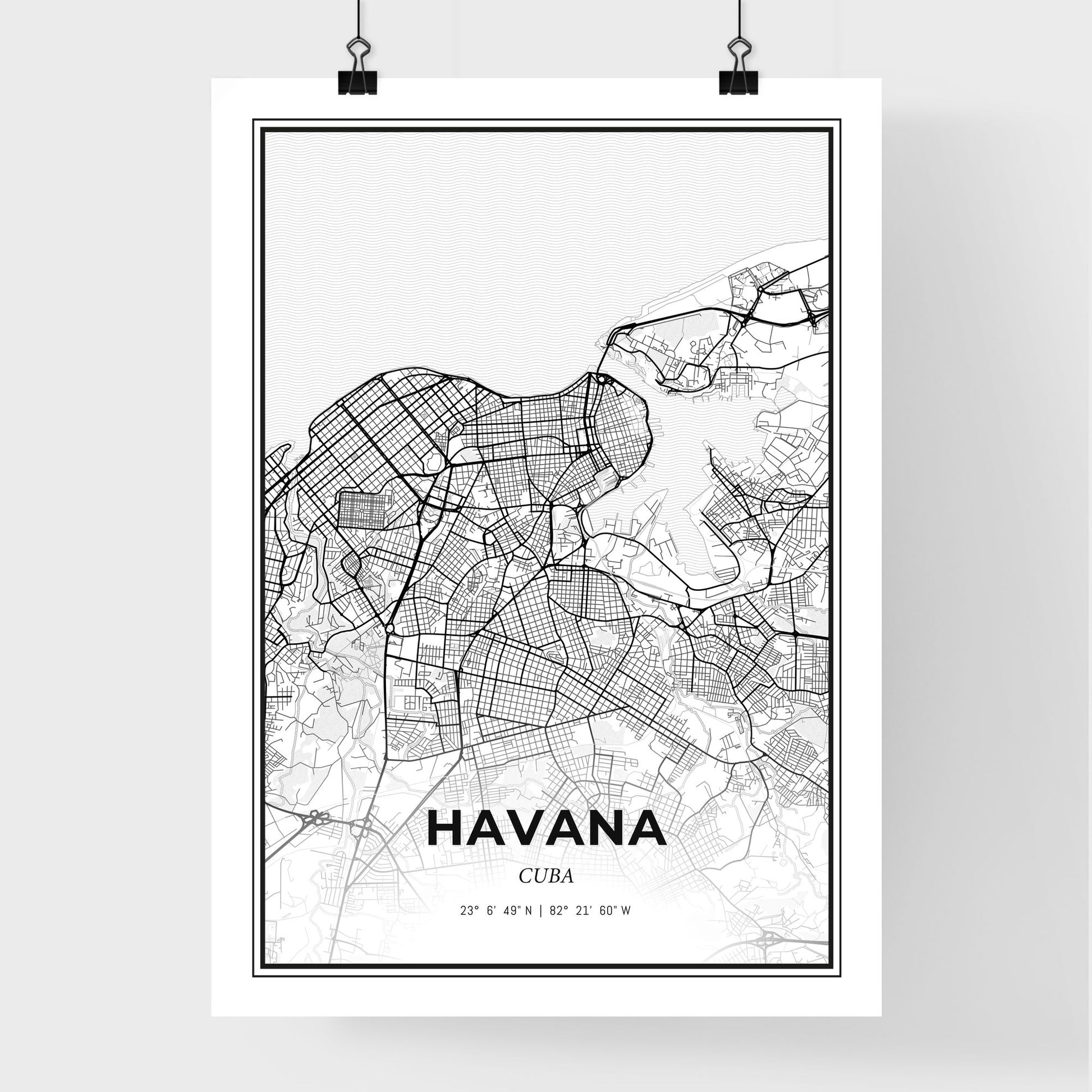 Havana Cuba - Premium City Map Poster