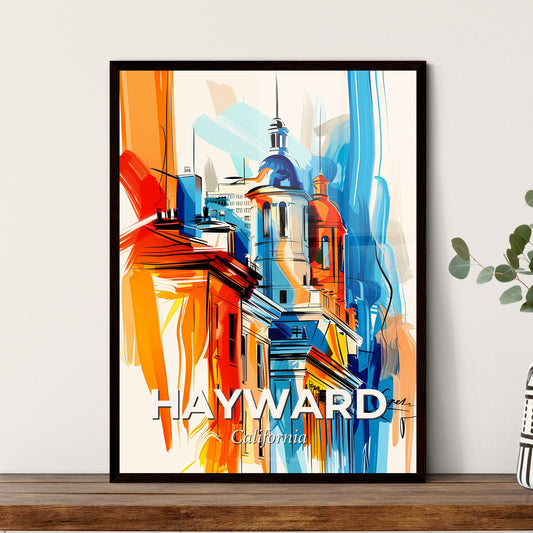 Vibrant Hayward, California - A Colorful Painting Of A Building