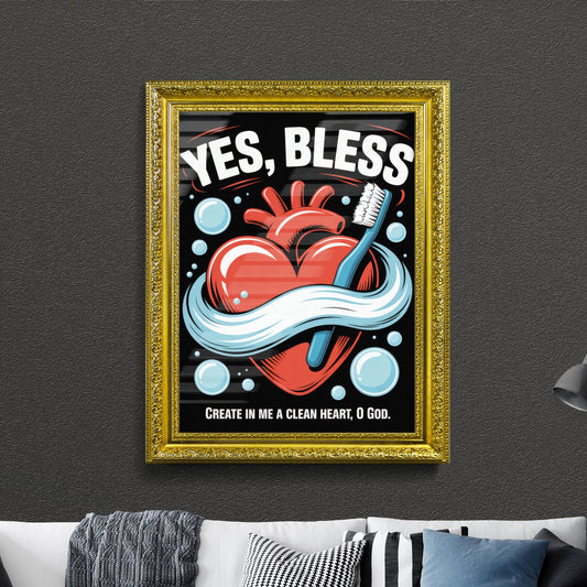 Heart and Hygiene: A Creative Expression of Cleanliness and Spiritual Renewal with Vibrant Artwork.