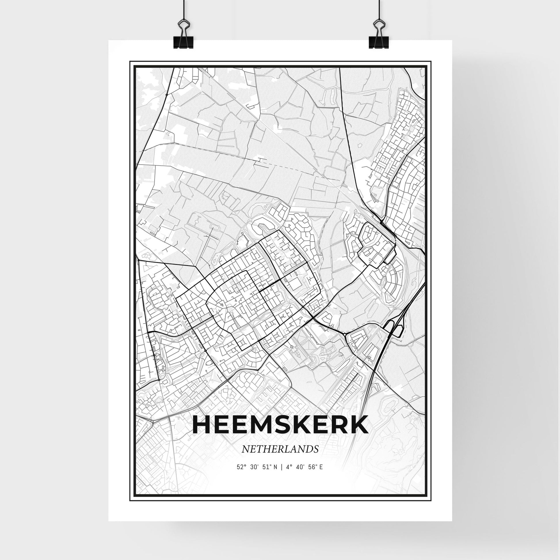  Heemskerk Netherlands - Premium City Map Poster