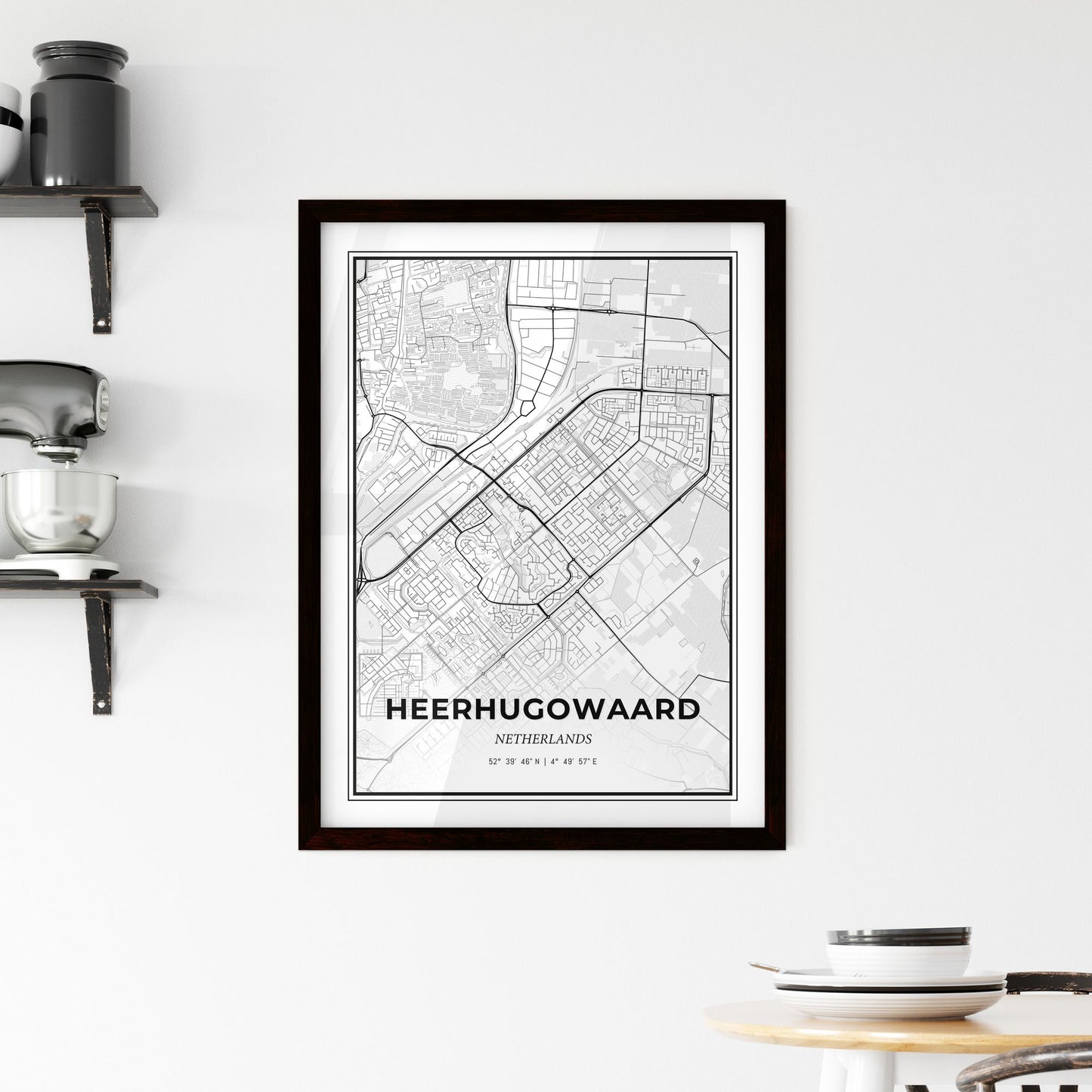  Heerhugowaard Netherlands - Minimal City Map