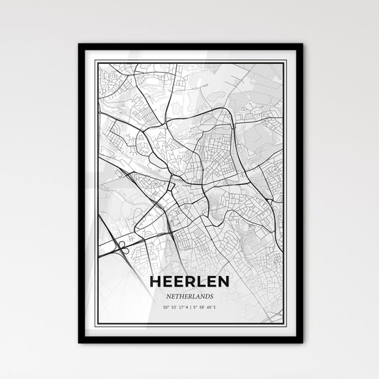  Heerlen Netherlands - Scandinavian Style City Map for Modern Home Decor