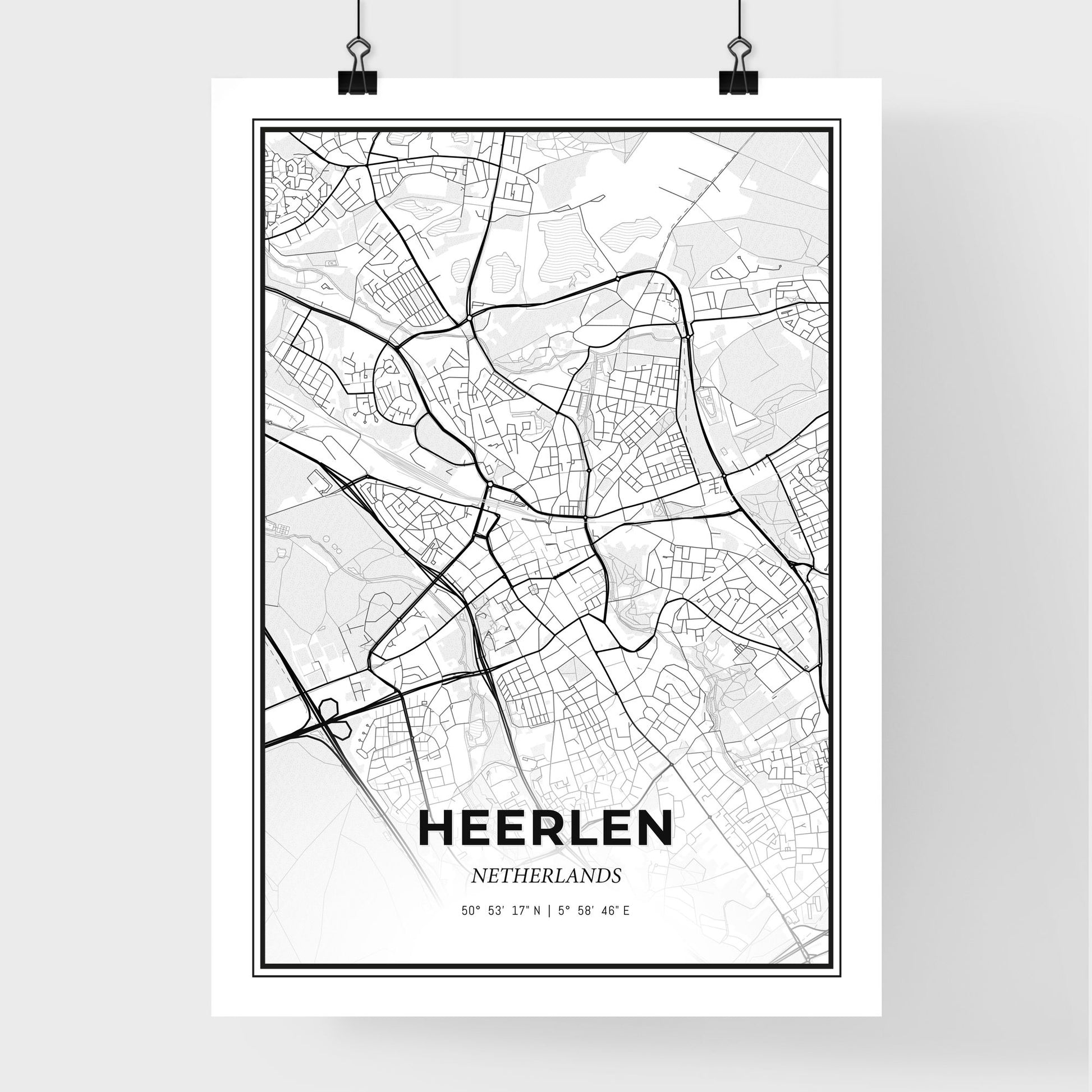  Heerlen Netherlands - Premium City Map Poster