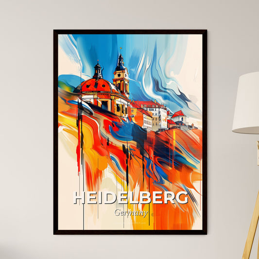 Vibrant Heidelberg, Germany - A Painting Of A Building