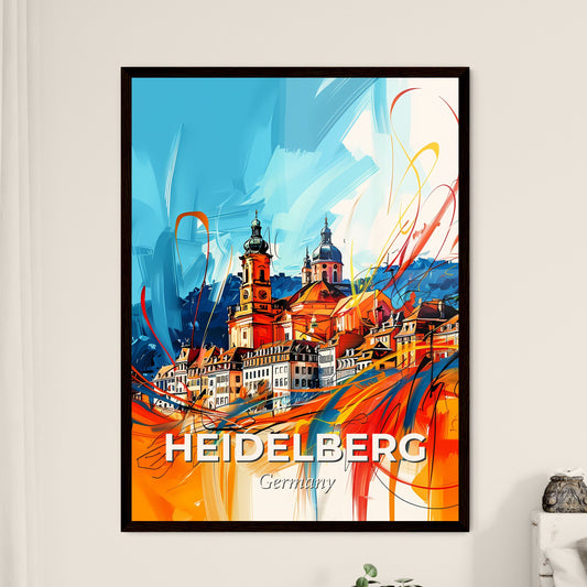 Vibrant Heidelberg, Germany - A Painting Of A City