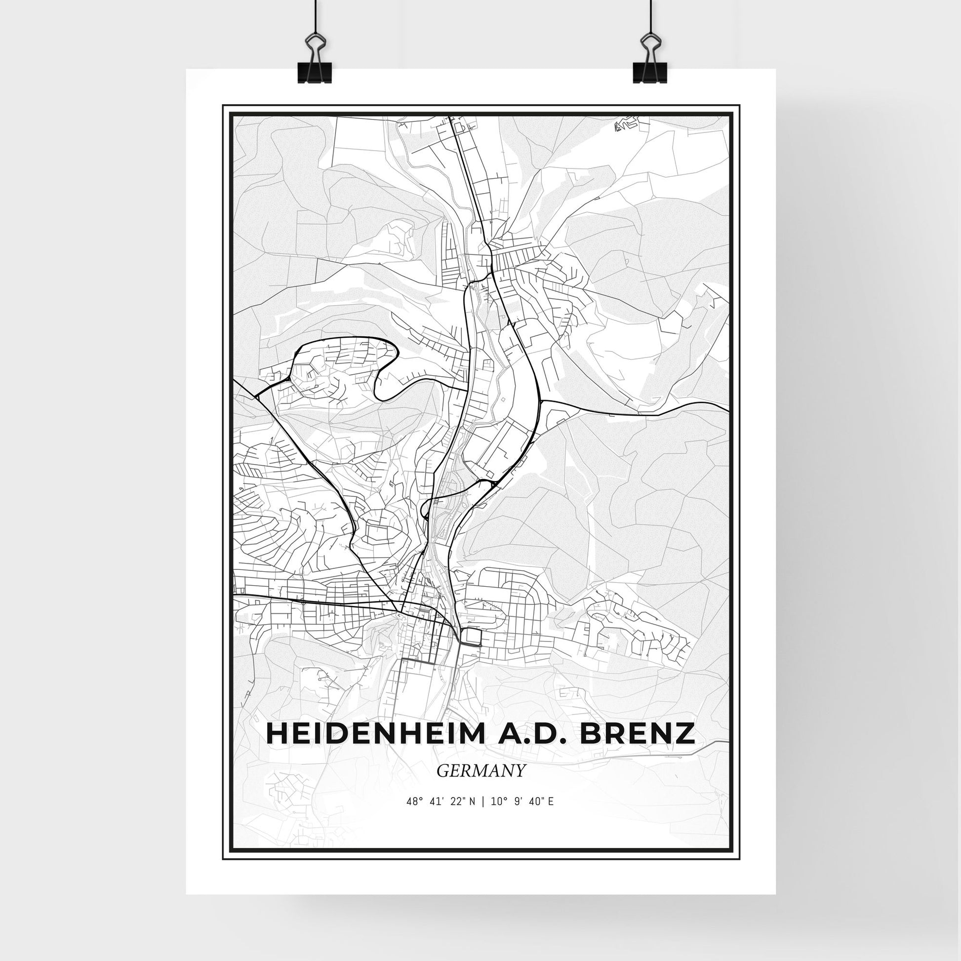 Heidenheim an der Brenz Germany - Premium City Map Poster