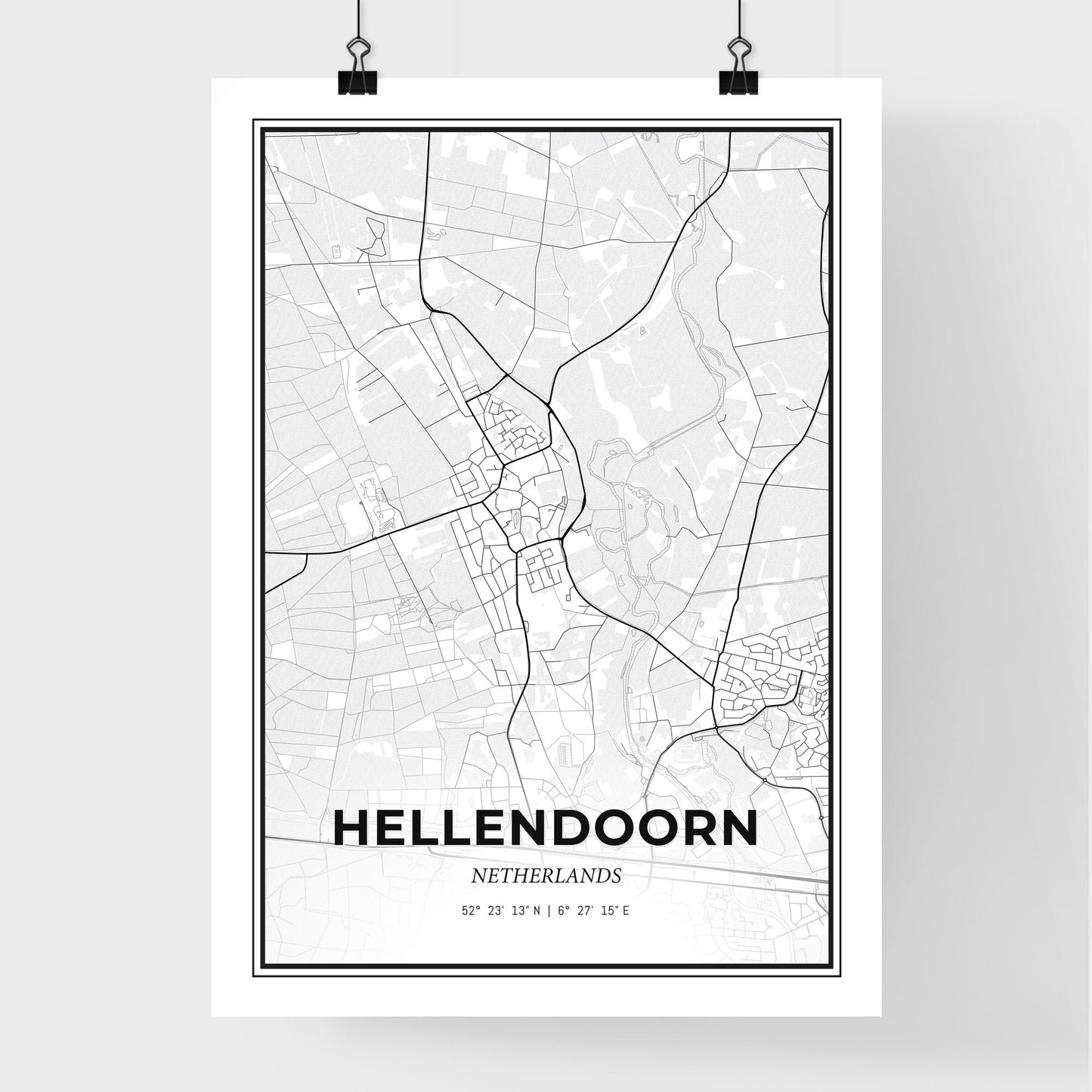  Hellendoorn Netherlands - Premium City Map Poster