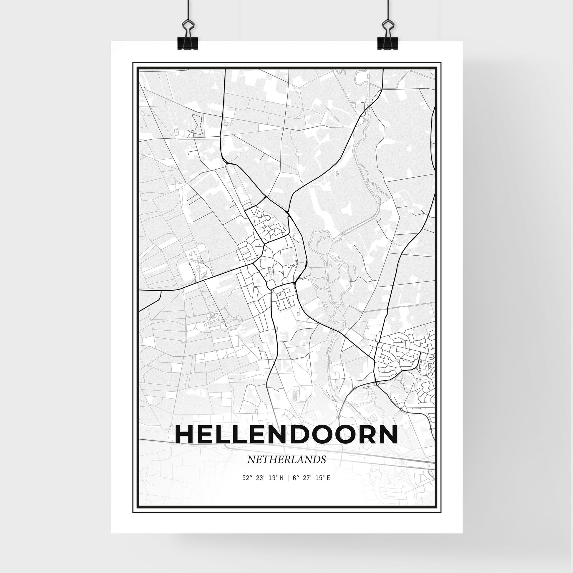  Hellendoorn Netherlands - Premium City Map Poster